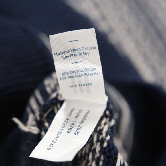 Marin Layer Re-Spun Navy Cream Pattern Knit Sweater Mens Sz M - Picture 8 of 8